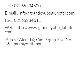 Grand Eybolu Hotel iletiim bilgileri